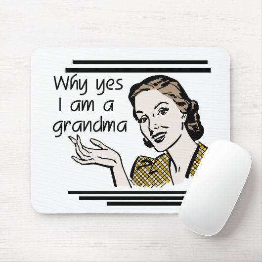 Retro Großmutter-T-Shirts und Geschenke Mousepad (Mit Mouse)