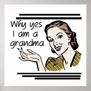 Retro Großmutter-T-Shirts und Geschenke Poster