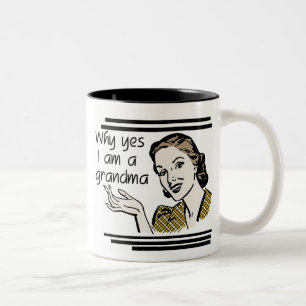 Retro Großmutter-T - Shirts und Geschenke Zweifarbige Tasse