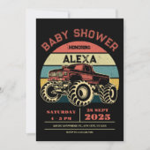 Retro Großwagen Baby Dusche Einladung (Vorderseite)