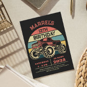 Retro Großwagen Geburtstag Einladung