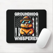 Retro Groundhog-Flüsterer Lustiger Woodchuck Groun Mousepad (Mit Mouse)