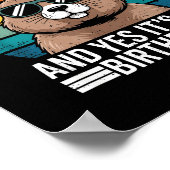 Retro Groundhog Singles Geburtstag Vintage Lustig Poster (Ecke)