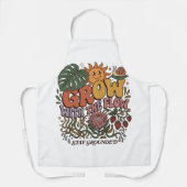 Retro Grow With The Flow Gartenschürze | Boho Fl Schürze (Vorderseite)