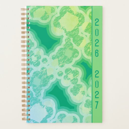 Retro-Grün Abstrakt Planer (Vorderseite)