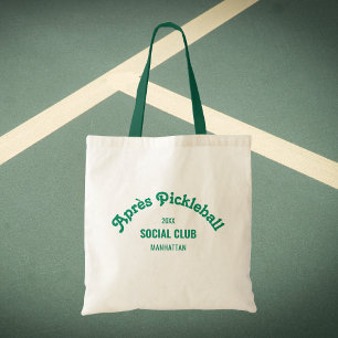 Retro Grün Après Pickle Ball Social Club Tragetasche