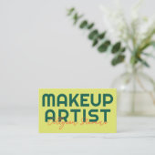 Retro-Grün-Citrus-Makeup-Artist-QR-Code Visitenkarte (Stehend Vorderseite)