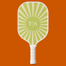 Retro-Grün-Sonnenstrahl-Monogramm-Initialen