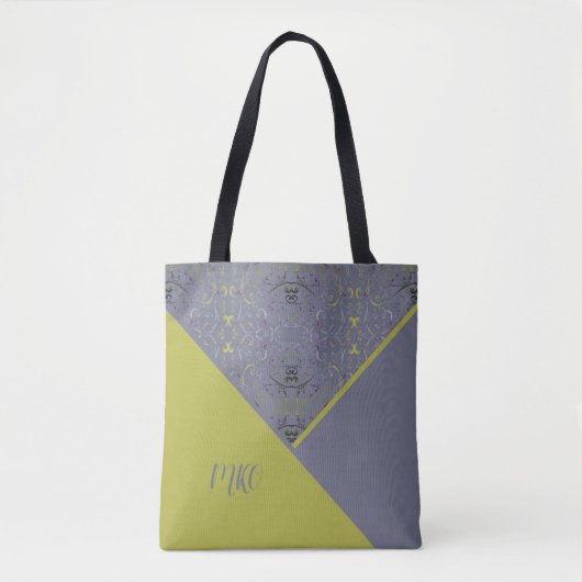 Retro Grün und Grau Tasche (Vorderseite)