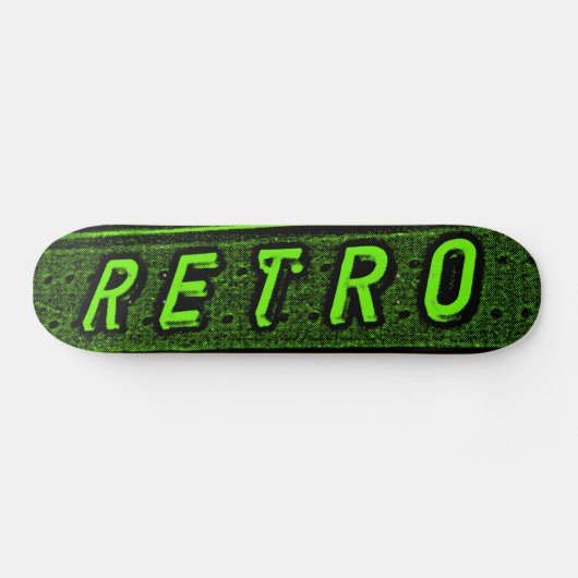 Retro - Grün und Schwarz Skateboard (Horizontal)