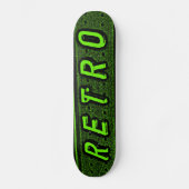 Retro - Grün und Schwarz Skateboard (Vorderseite)