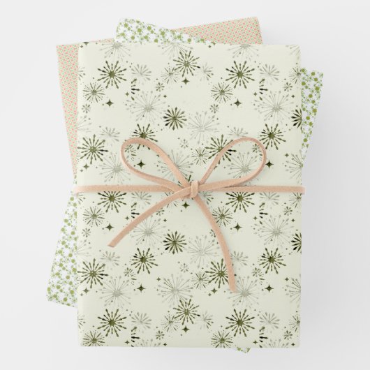 Retro-Grünbuch Geschenkpapier Set (Beispiel)