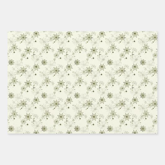 Retro-Grünbuch Geschenkpapier Set (Vorderseite)