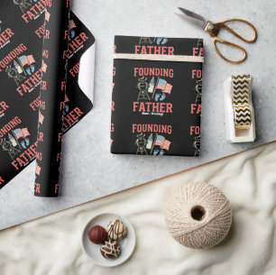  Retro-Gründungsvater-Schwangerschaftsankündigung  Geschenkpapier