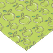 Retro Grüne Äpfel Obstgarten Rectangle Tischdecke (Schrägansicht)