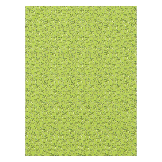 Retro Grüne Äpfel Obstgarten Rectangle Tischdecke (Vorderseite)