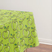 Retro Grüne Äpfel Obstgarten Rectangle Tischdecke (Beispiel)