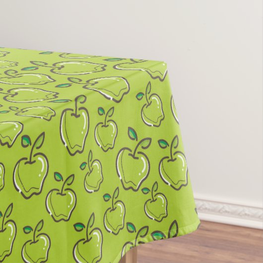Retro Grüne Äpfel Obstgarten Rectangle Tischdecke (Beispiel)