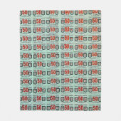 Retro-grüne Briefmarke Fleecedecke (Vorderseite)