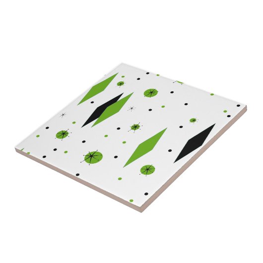 Retro grüne Diamanten u. Fliese (Seite)