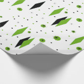 Retro grüne Diamanten u. Geschenkpapier (Ecke)