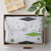 Retro grüne Diamanten u. Seidenpapier (Geschenk)
