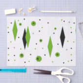 Retro grüne Diamanten u. Seidenpapier (Handwerk)