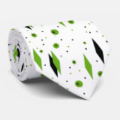 Retro grüne Diamanten u. Sternexplosion-Krawatte Krawatte (Gerollt)