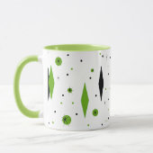 Retro grüne Diamanten u. Tasse (Links)