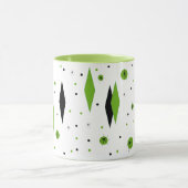 Retro grüne Diamanten u. Tasse (Zentrum)
