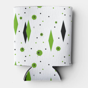 Retro grüne Diamanten und Sternexplosionen können Dosenkühler