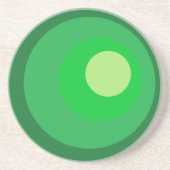 Retro grüne Kreise Getränkeuntersetzer (Vorne)