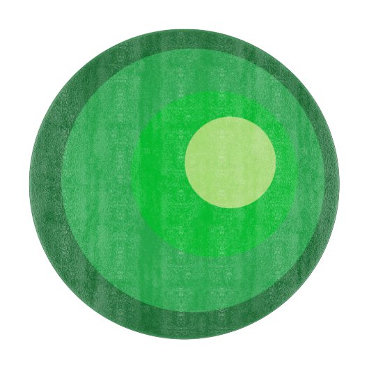Retro grüne Kreise Schneidebrett (Vorderseite)
