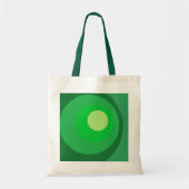 Retro grüne Kreise Tragetasche (Vorne)