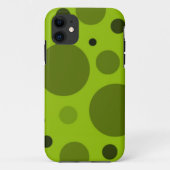 Retro-grüne Punkte Case-Mate iPhone Hülle (Rückseite)
