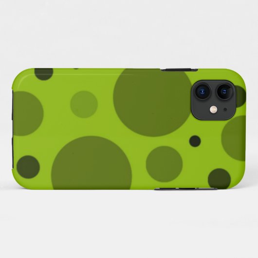Retro-grüne Punkte Case-Mate iPhone Hülle (Rückseite (Horizontal))