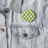 Retro grüne Sternenexplosionen runder Knopf Button (Beispiel)