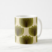 Retro-grüne TulpenBlume Kaffeetasse (VorderseiteRechts)