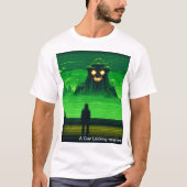 Retro-grüne und schwarze Pixel T-Shirt (Vorderseite)