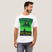 Retro-grüne und schwarze Pixel T-Shirt (Vorne ganz)