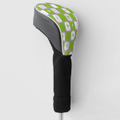 Retro grüne und weiße golf headcover (angewinkelt)