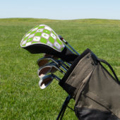 Retro grüne und weiße golf headcover (In SItu)