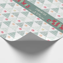 Retro Grüne Weihnachtsbäume Moderne Abstrakte Einz