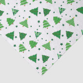 Retro grüne Weihnachtsbaumen Tissue Seidenpapier (Ausschnitt)