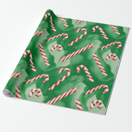 Retro-grüne Weihnachtspapier Geschenkpapier