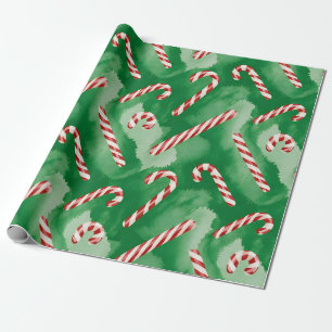 Retro-grüne Weihnachtspapier Geschenkpapier