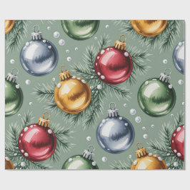 Retro-grüne Weihnachtspapier Geschenkpapier