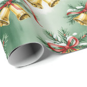 Retro-grüne Weihnachtspapier Geschenkpapier (Rolleneckpunkt)