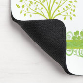 Retro grüner Baum Mousepad (Ecke)