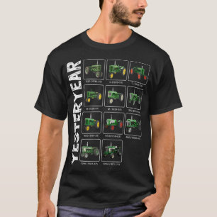 Retro Grüner Traktor von Gestern Vintage T-Shirt
